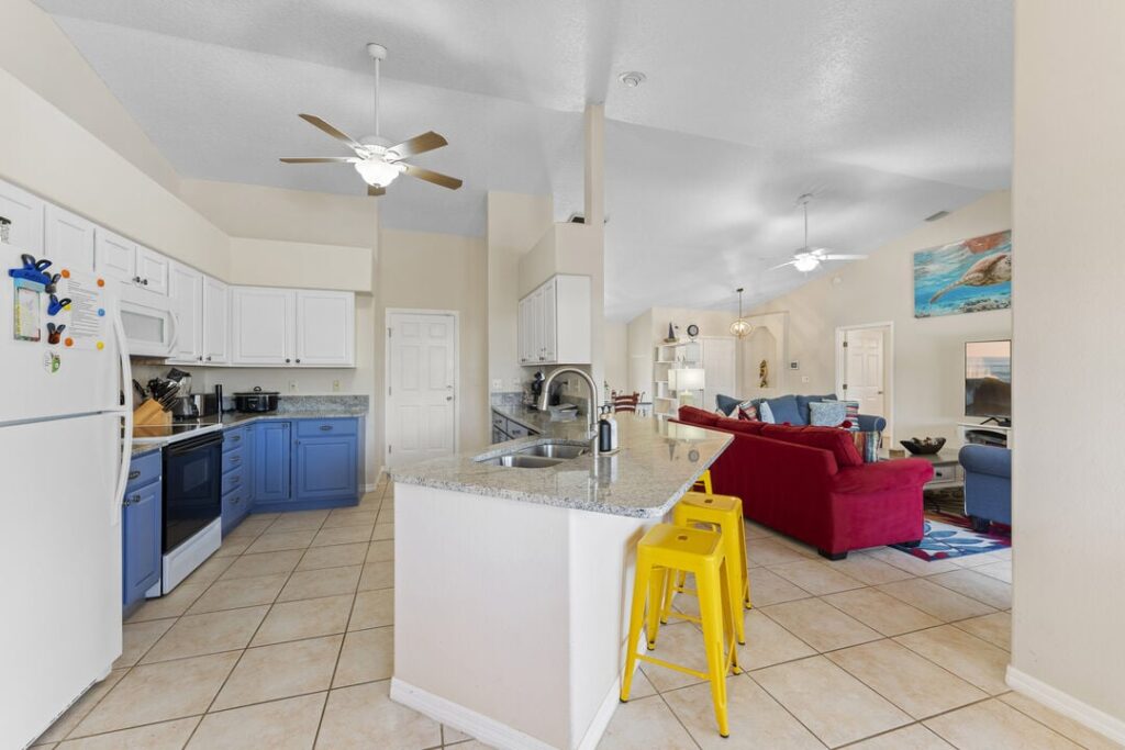 a kitchen inside a Cocoa Beach rental