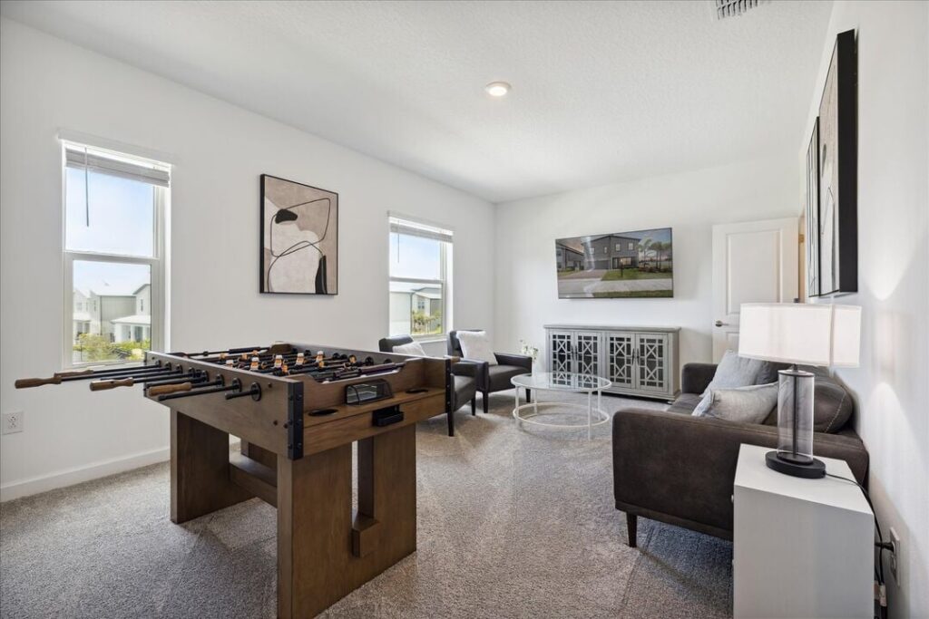 A living room inside our Cocoa Beach vacation home